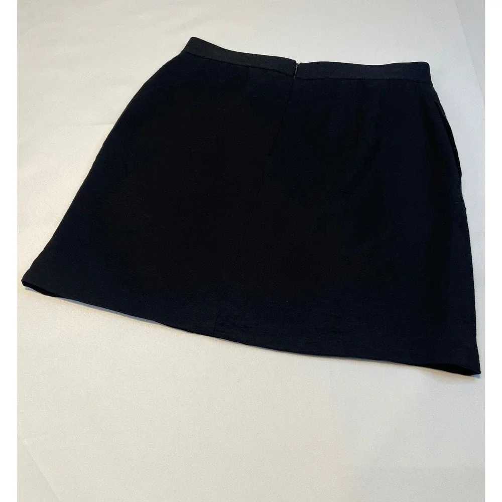 BCBGMAXAZRIA Black Tiered Ruffle A Line Mini Skirt‎ Women Size 8